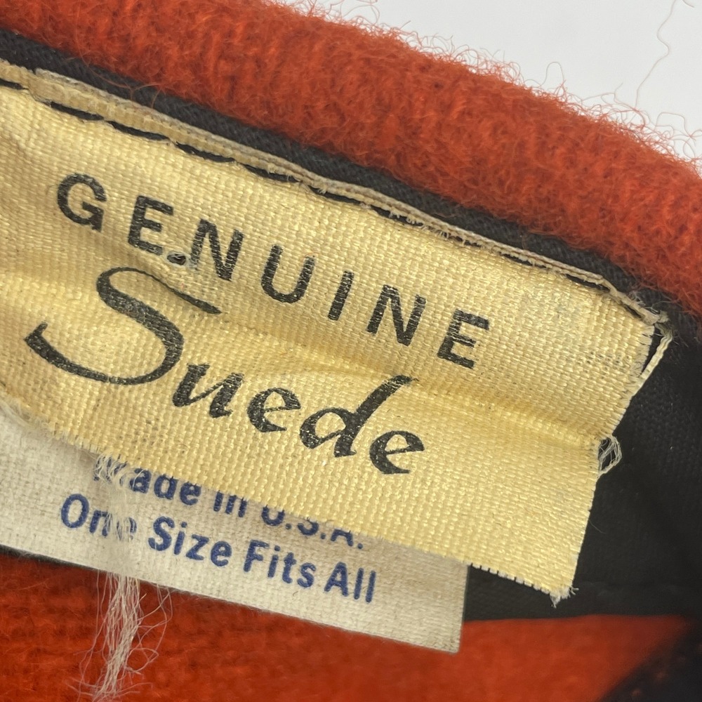 Lake of the Isles Vintage 5 Panel Hat Wool Colorblock Genuine Suede Brim USA - Picture 6 of 10